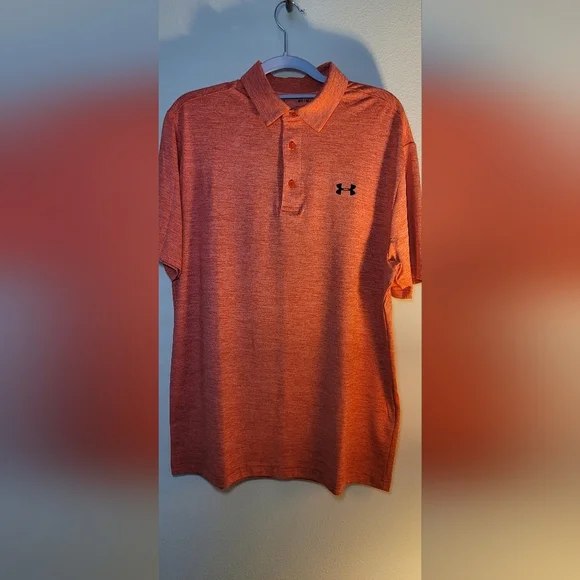 Under Armour Men's Polo Shirt - Heathered Orange - Picture 2 of 7